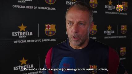 Hansi Flick enche de elogios o volante Rodri, reforço do Barcelona: "Fantástico"