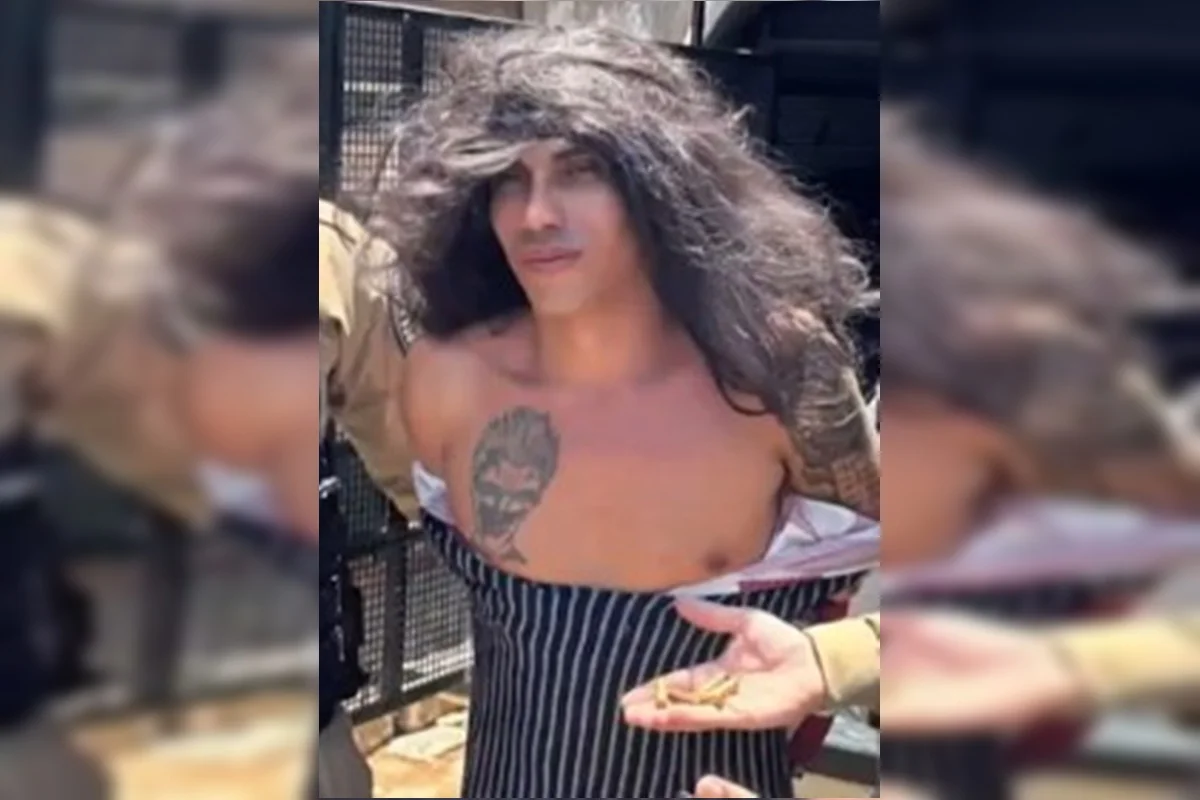 Homem preso de peruca e vestido tem elo com facção