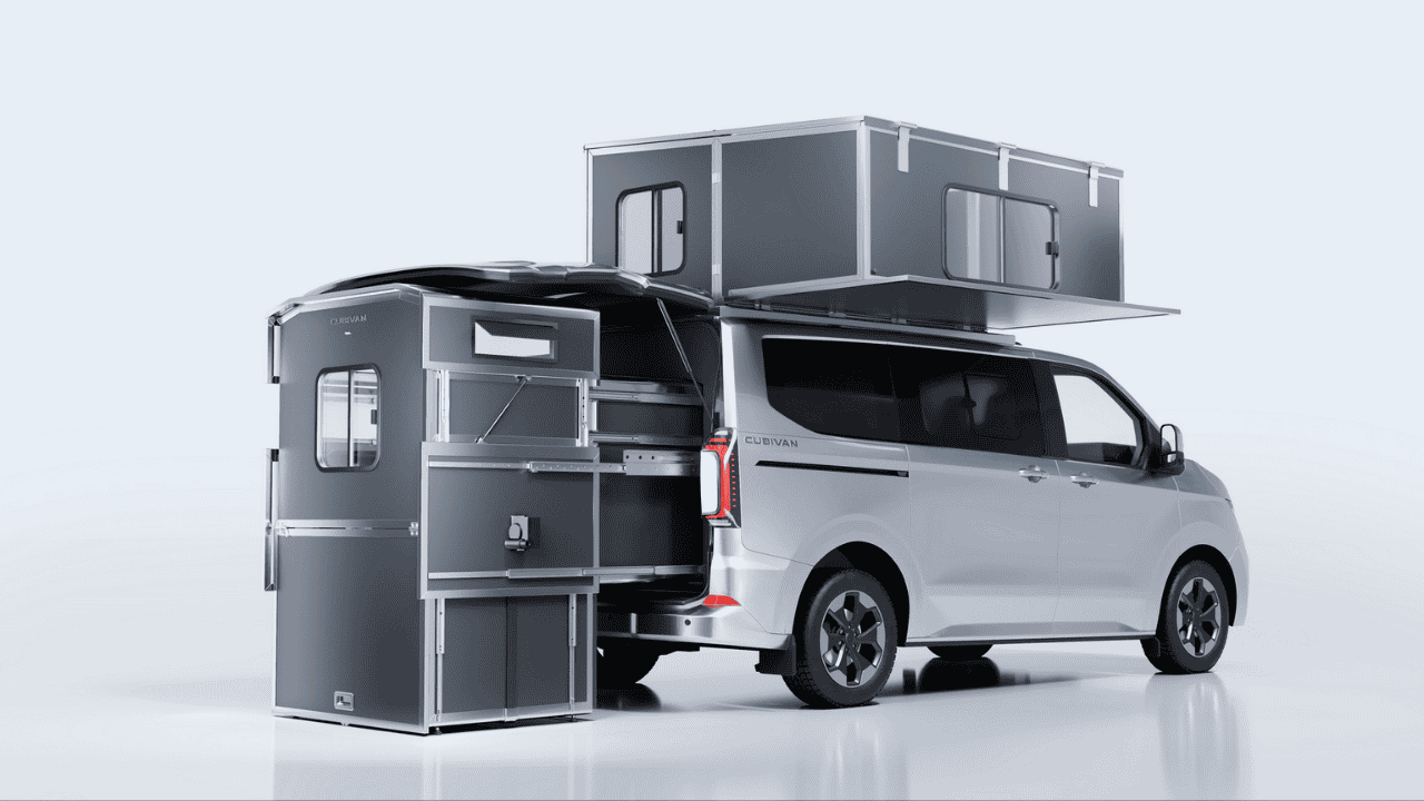 Origami automotivo: esta tecnologia transforma pequenas vans em espaços com banheiro e cama king; veja!