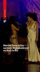 Marina Sena e Céu cantam 'Malemolência' no Rock in Rio