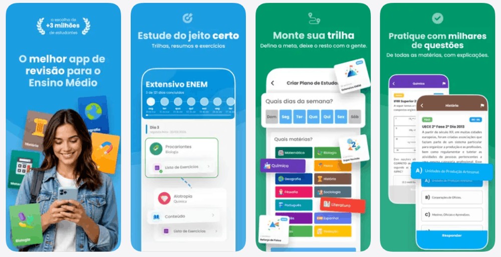 App envia dicas e desafios diariamente para reforçar os conteúdos — Foto: Reprodução/App Store