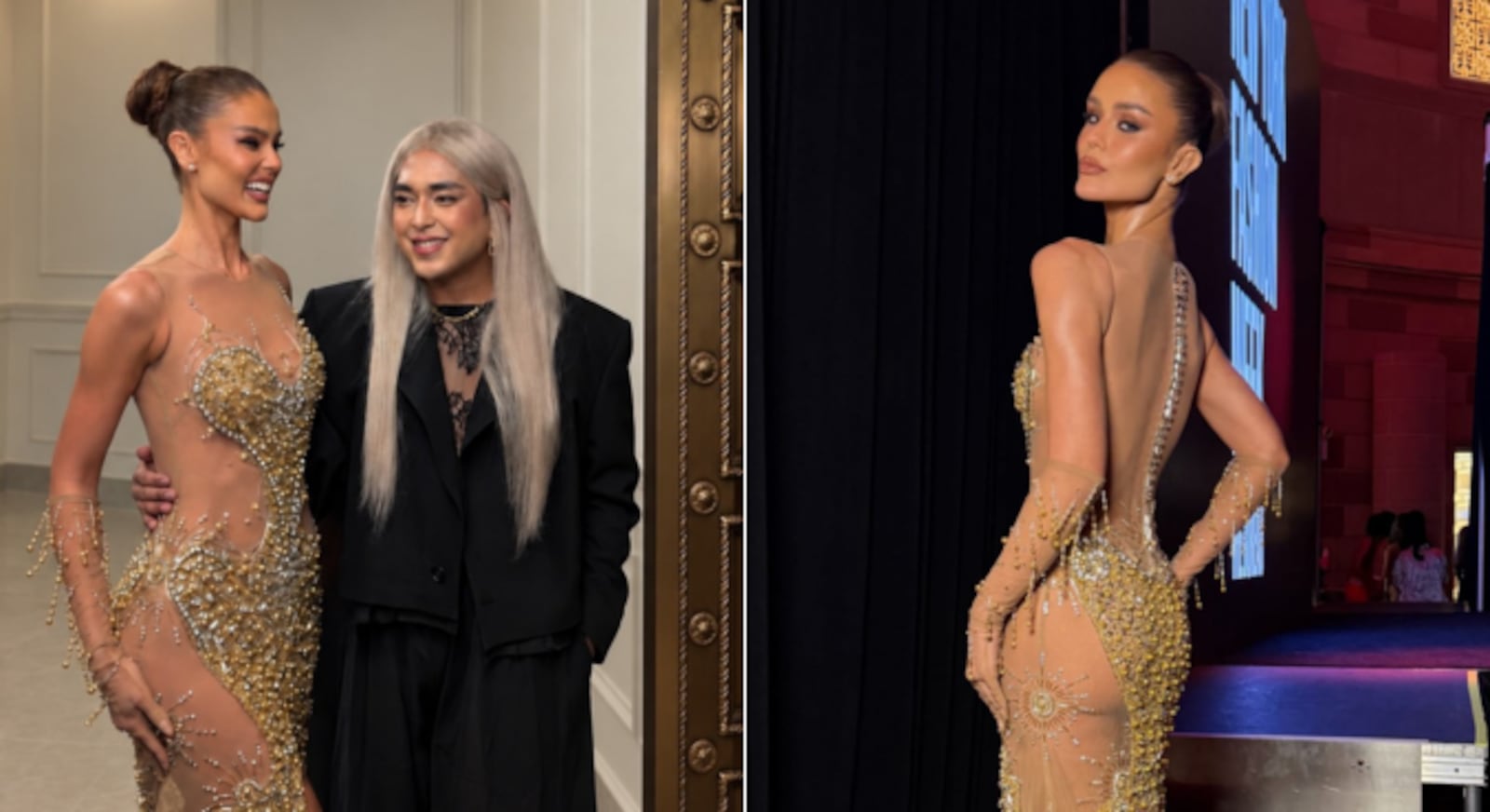Marcella Kozinski apareceu radiante no desfile Reprodução/Instagram