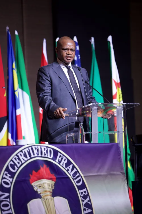 National Director of Public Prosecutions Advocate Andy Mothibi speaks at the 19th Annual ACFE Africa Conference and Exhibition, where he outlined proposed changes to strengthen the NPA.
