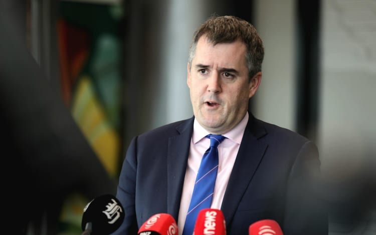 Transport Minister Chris Bishop in Auckland