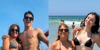 Bella Longuinho com a mãe antes e depois da transição Foto: Reprodução | Instagram