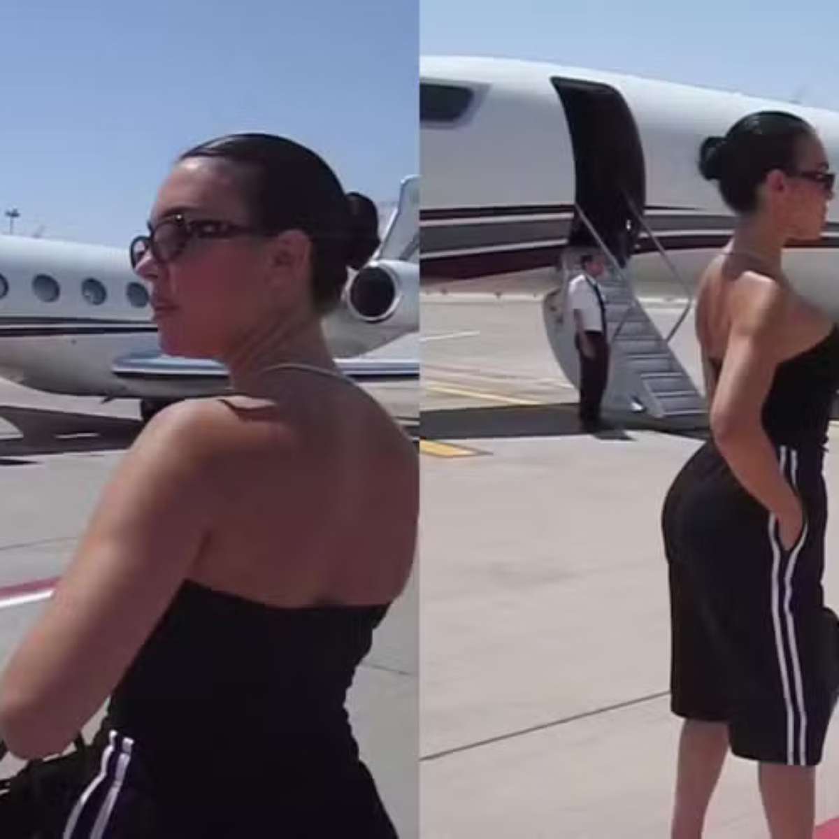 Esposa de Cristiano Ronaldo posa diante de jatinho de R$ 360 milhões: 'Tem mais de onde isso veio'