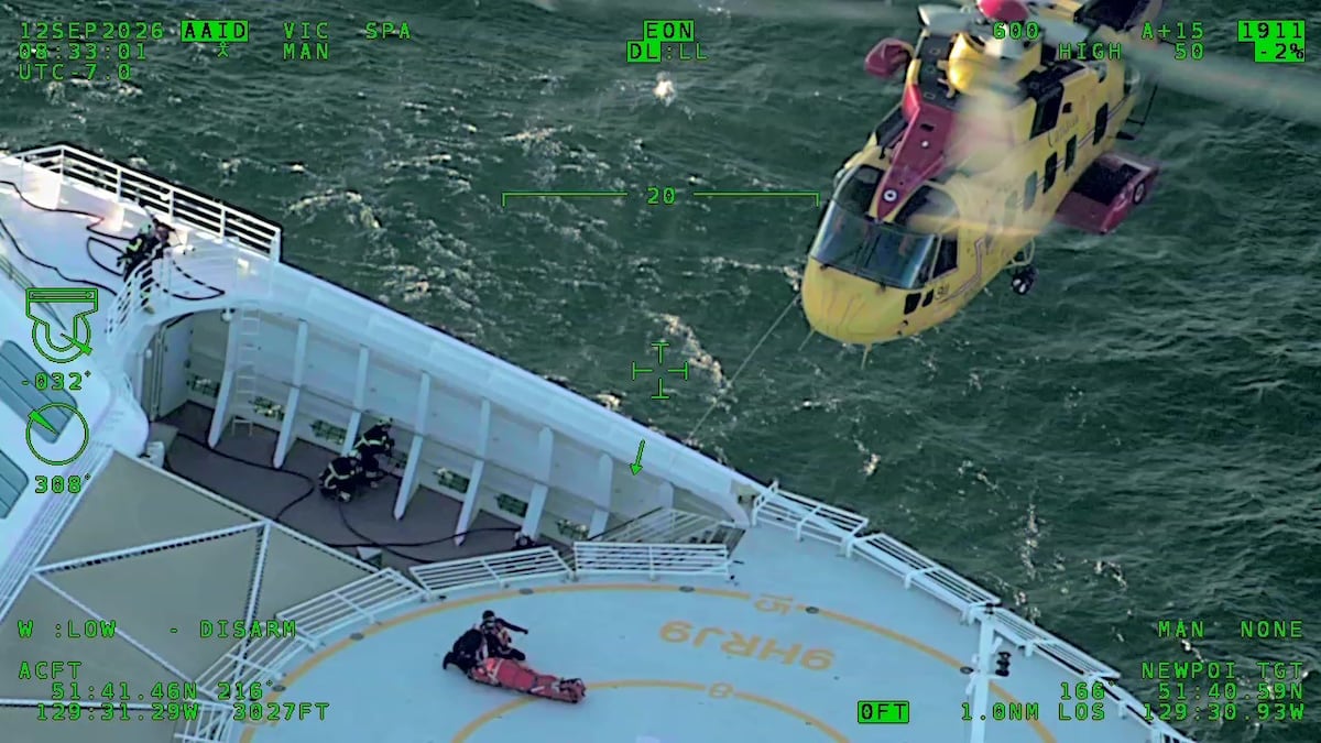 Passenger in medical distress airlifted from cruise ship 200 km northwest of Port Hardy