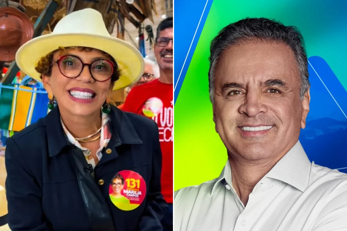 Marília Campos e Aécio Neves