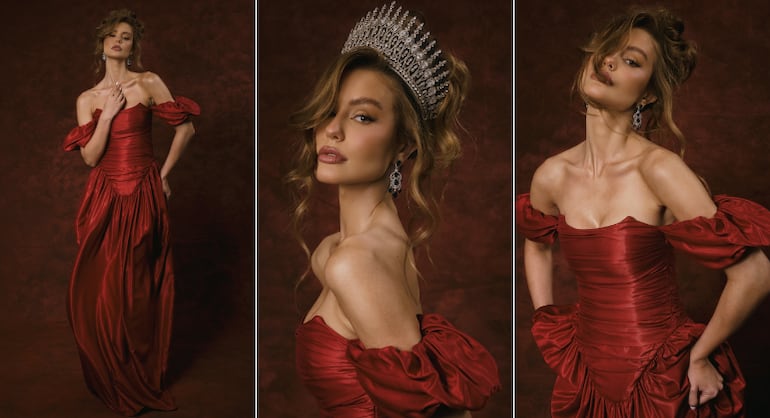 Marcella Kozinski estreia na New York Fashion Week com vestido inspirado na coroa do Miss Universe