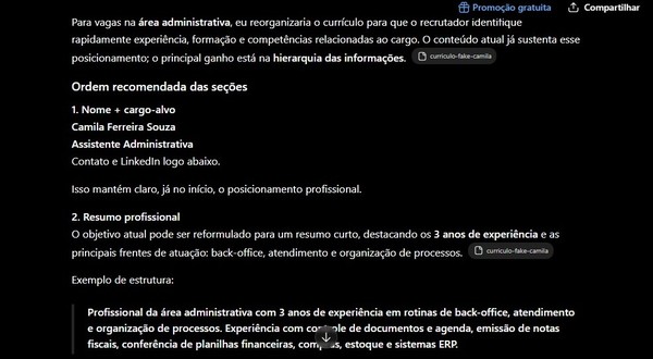 Prompt para melhorar o currículo: 10 opções para deixá-lo mais profissional