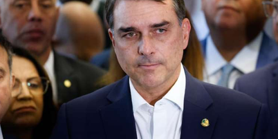 Relatório indica que relação entre Flávio Bolsonaro e Vorcaro não terminou na data divulgada por ele Foto: Wilton Junior/Estadão Conteúdo