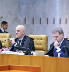 No centro da crise do STF estão os nomes dos ministros Alexandre de Moraes e André Mendonça Foto: Antonio Augusto/STF