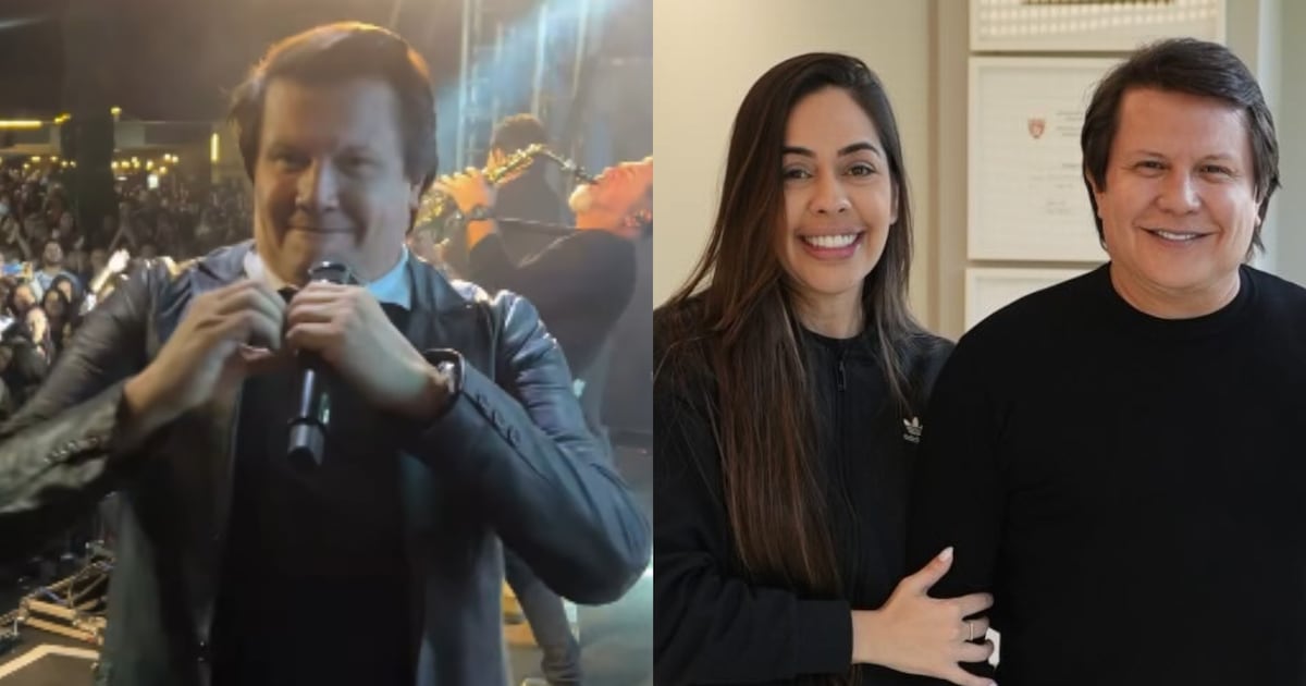 Giovani se declara em show para amante que virou namorada e escancara novo romance