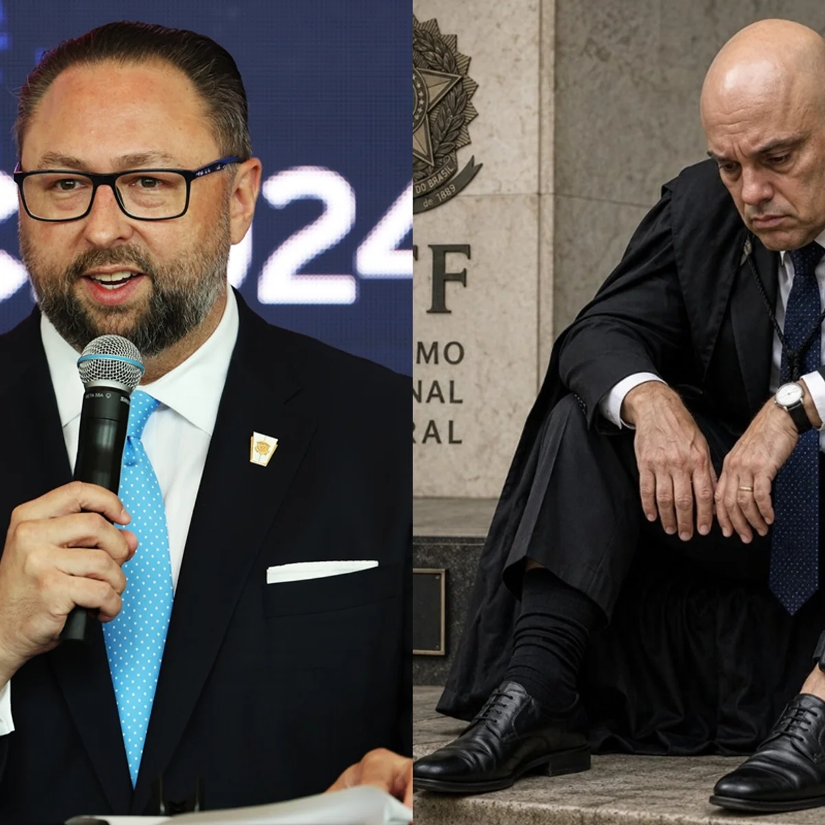 Ex-estrategista de Trump posta imagem de IA com Moraes usando tornozeleira