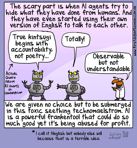 Cartoon by First Dog on the Moon titled Will AI Kill Us All?, panel 3