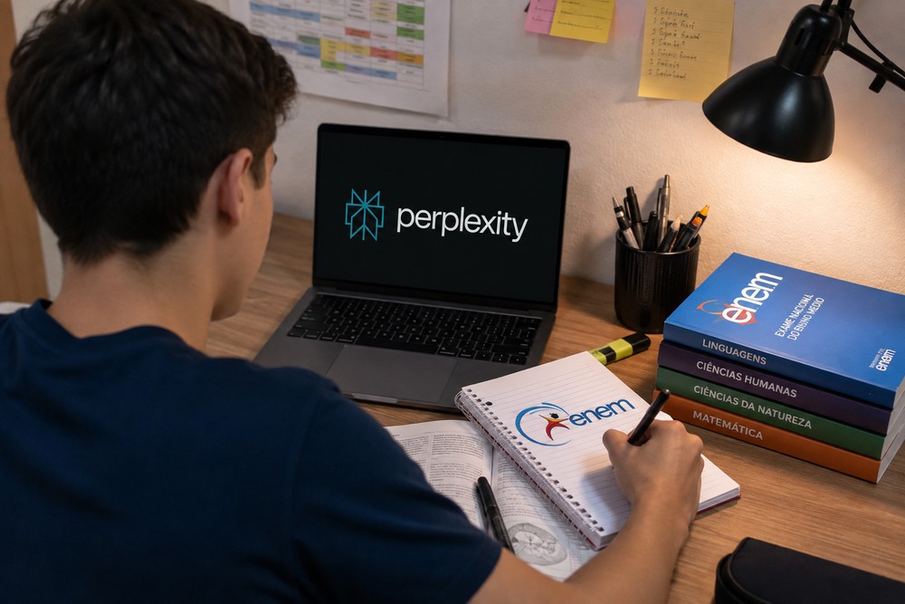 Veja exemplos de prompts e como utilizar o Perplexity como apoio na preparação para o Enem — Foto: Imagem gerada por IA/OpenAI