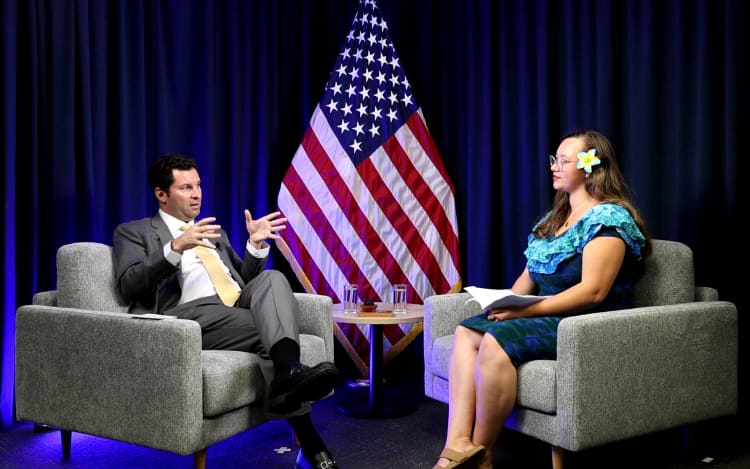US ambassador Jared Novelly sat down for an interview with RNZ Pacific's Tiana Haxton.