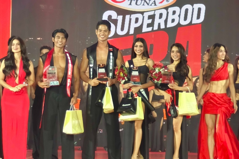 Century Tuna Superbods 2026 grand winners Austin Dizon Cabatana and Vienne Luna. (Interaksyon/Bernard Decloedt)