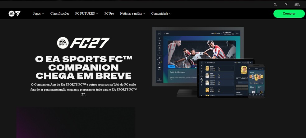 Web App do EA FC 27: saiba como funciona e como acessar o Companion App