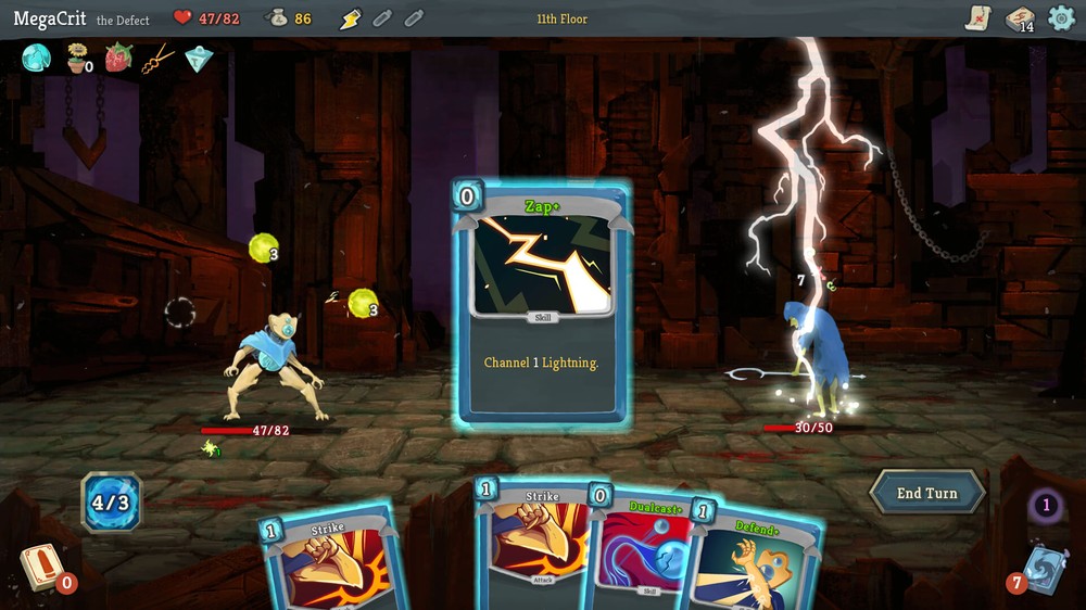 Slay the Spire é um jogo roguelike de baralho de cartas que traz uma aventura profunda repleta de estratégias para conseguir vencer o "Pináculo" (Spire) — Foto: Reprodução/Steam