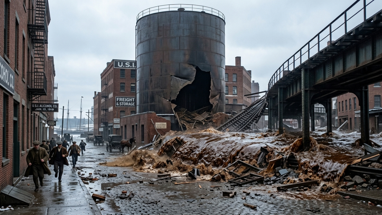 Em 1919 um tanque de melaço estourou em Boston, uma onda de calda de 5 metros a 56 km/h matou 21 pessoas, e moradores juraram por décadas que no verão a rua ainda cheirava a doce
