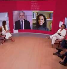 Malu Gaspar e Octavio Guedes discutirem brevemente Foto: Reprodução/TV Globo