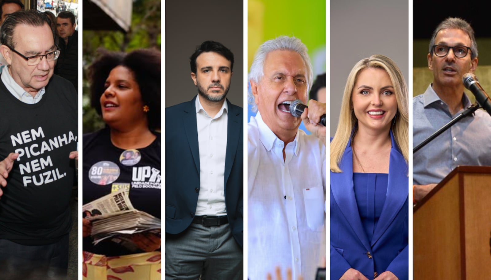 Candidatos postulantes a terceira via, tentam desgastar Lula e Flávio para crescer nas pesquisas Montagem R7: Reprodução/Campanha Augusto Cury - 13.09.2026; Donavan Sampaio/Campanha Samara Martins - 09.09.2026; Luiz Rebelato/Reprodução - arquivo; Agência Fotonotícia/Flickr - 18.07.2026; Reprodução/Campanha Clariana Barão - arquivo; Gil Leonardi/Reprodução - arquivo