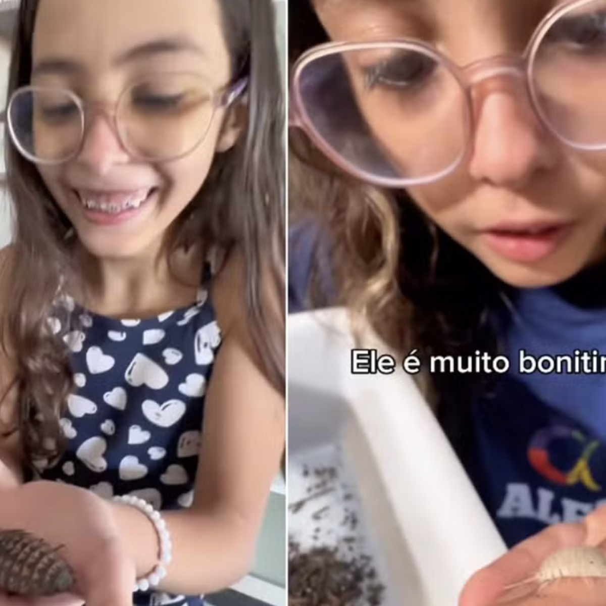 Cachorros, gatos, coelhos e hamsters? Nada disso! Menina de 9 anos surpreende na escolha dos 'pets'